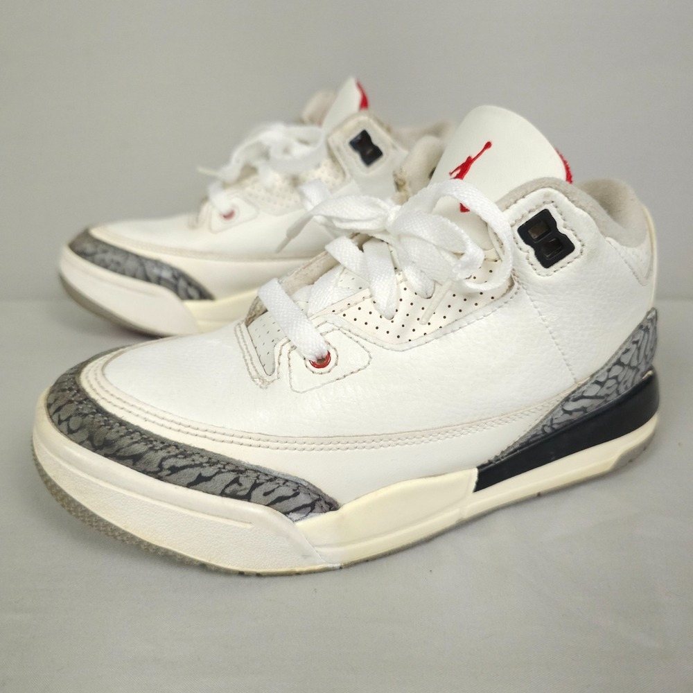 Nike Air Jordan 3 Retro Youth GS Size 1.5Y White Cement Reimagined - Picture 3 of 16